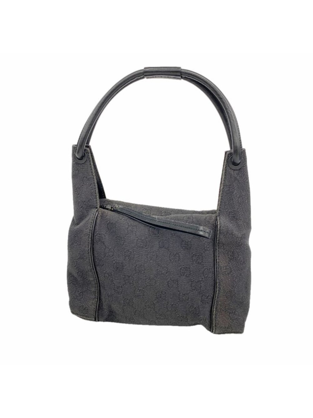 Gucci Handbag Denim Black Silver